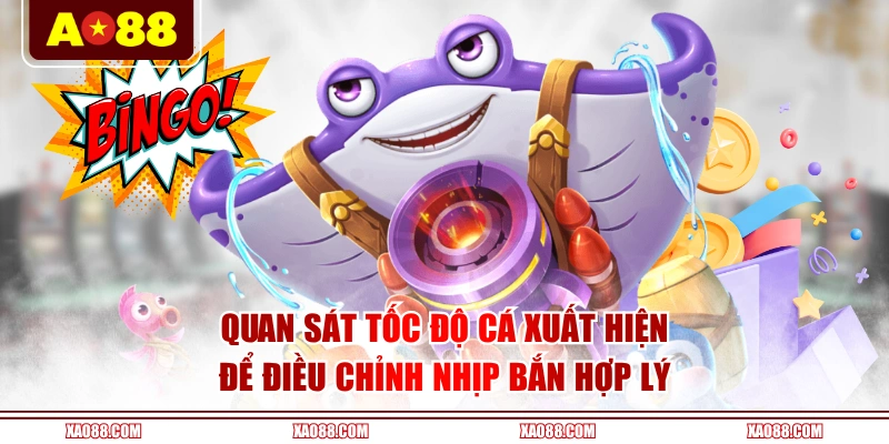 Quan sát tốc độ cá xuất hiện để điều chỉnh nhịp bắn hợp lý